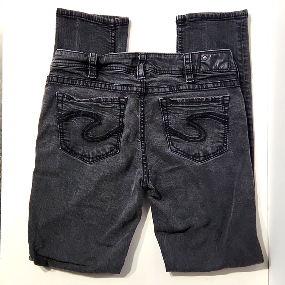 Silver Jeans Co. Suki Mid Skinny Distressed Black Women's Size W30/L31 - Picture 2 of 11